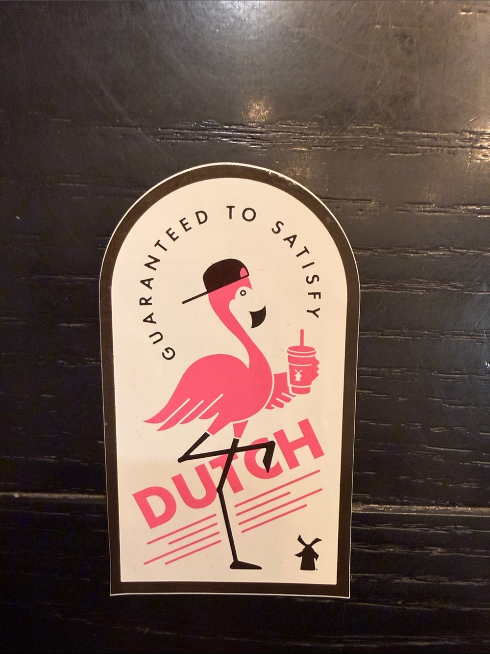 Dutch Bros White and Black QR Code Sticker